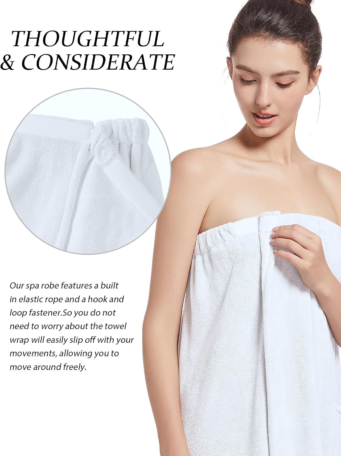 Women'S Soft Wrap Towel Full Length，Bath Robe After Shower Female Plush Long，Spa Bathrobes Lightweight With Pockets
