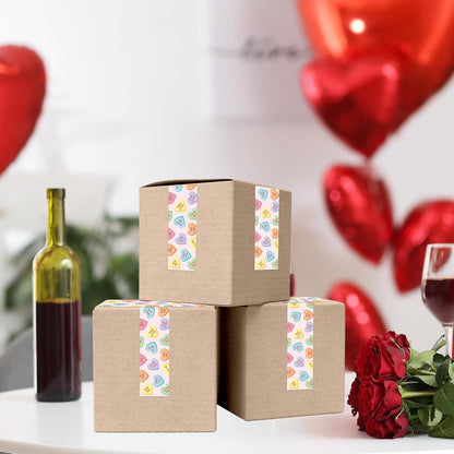 109 Yard Valentine's Day Packing Tape Pink Conversation Heart Cute Decorative Sticky Wrapping Tape for DIY Crafts Small Business Sealing Gift Boxes Mail Boxes