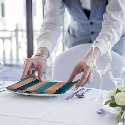 4pcs Cloth Napkins,Light Blue Pink Stripes Reusable Dinner Napkin Washable Soft Kitchen Napkins,Geometric Vertical Striped Absorbent Cloth Napkin for Holiday Party Wedding