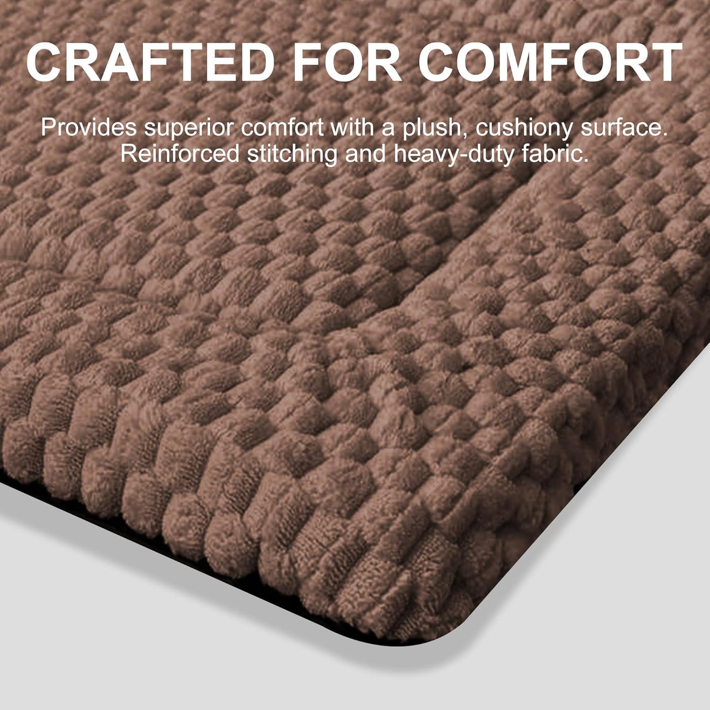 Dog Bed Mat,Reversible & Ultra Soft Kennel Pad-Machine Washable Pet Bed for Dogs & Cats-All-Weather Crate Liner for Crates,Carriers & Travel (Dark Brown, 18" L x 14" W x 1.5" Th)