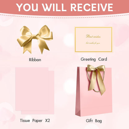 Anniversary Paper Gift Bags with Handles, Party Present Bag