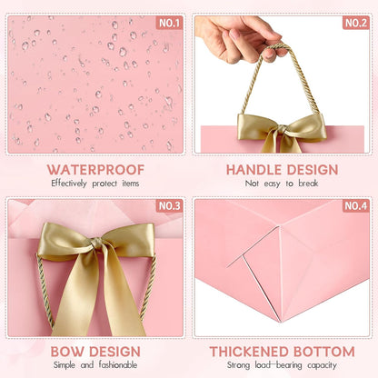 Anniversary Paper Gift Bags with Handles, Party Present Bag