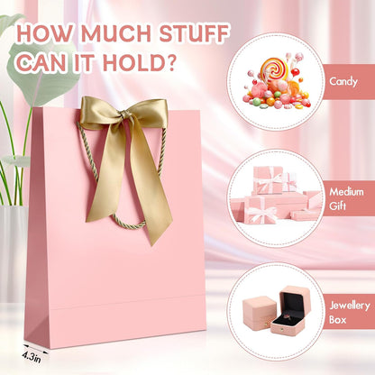 Anniversary Paper Gift Bags with Handles, Party Present Bag