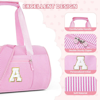 Birthday Gifts for Girls Kids Initial Dance Bag Duffle Bag, Pink R