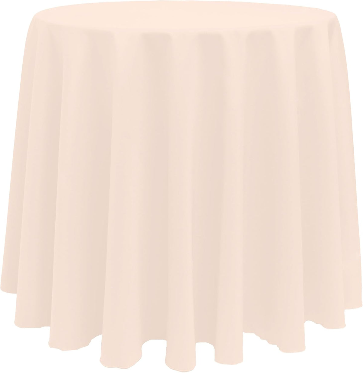 90-Inch Round Polyester Table Cover, Ice Peach, 1 Pack