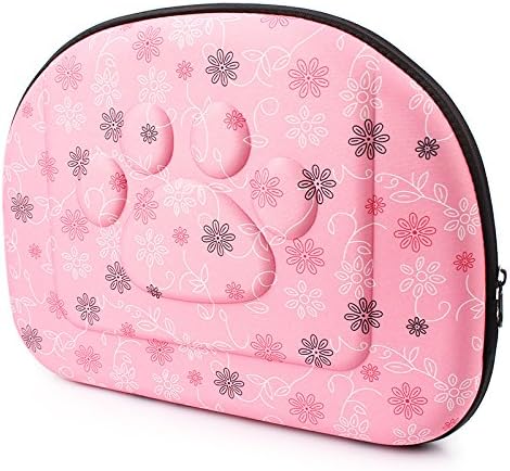 Foldable Pet Dog Cat Carrier Cage Collapsible Travel Kennel - Portable Pet Carrier Outdoor Shoulder Bag for Puppy Dog Cat Small Medium Large Animal (M, Pink)