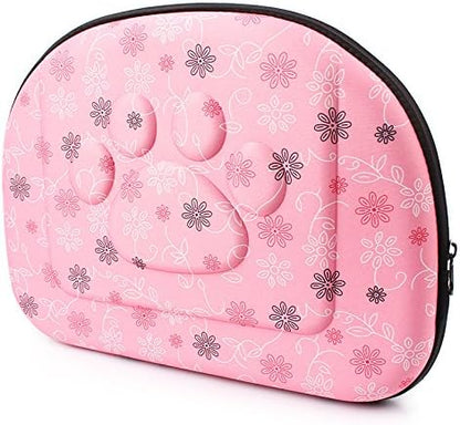 Foldable Pet Dog Cat Carrier Cage Collapsible Travel Kennel - Portable Pet Carrier Outdoor Shoulder Bag for Puppy Dog Cat Small Medium Large Animal (M, Pink)