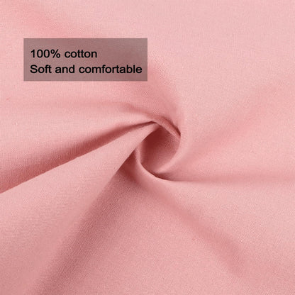 Scalloped Embroidery Cloth Napkins Set of 4 14"X14" Cotton Napkins for Potluck Party Wedding Table Decor (Square Pink with Red)