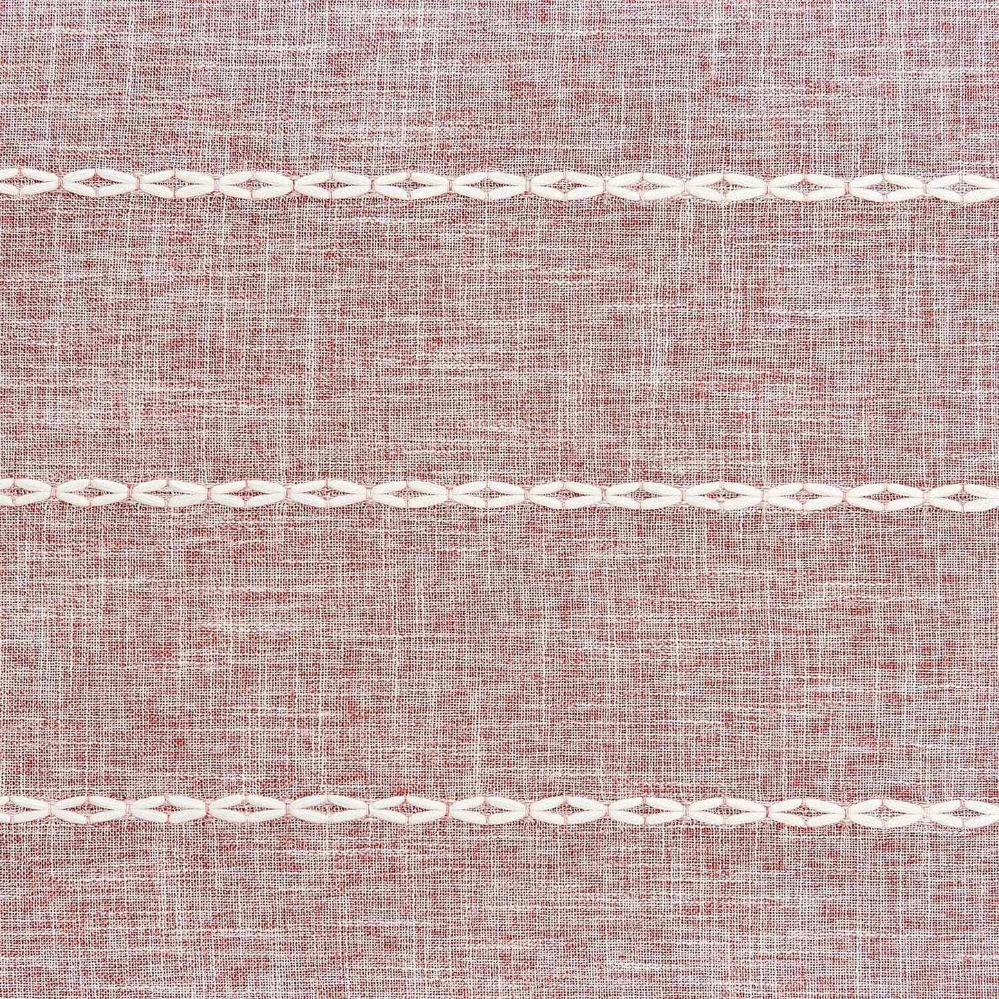 ZeeMart Farmhouse Braided Striped Table Runner, Rustic Pink Table Runners 60 Inches Long Boho Home Decor, Dusty Rose 15x60 Inches