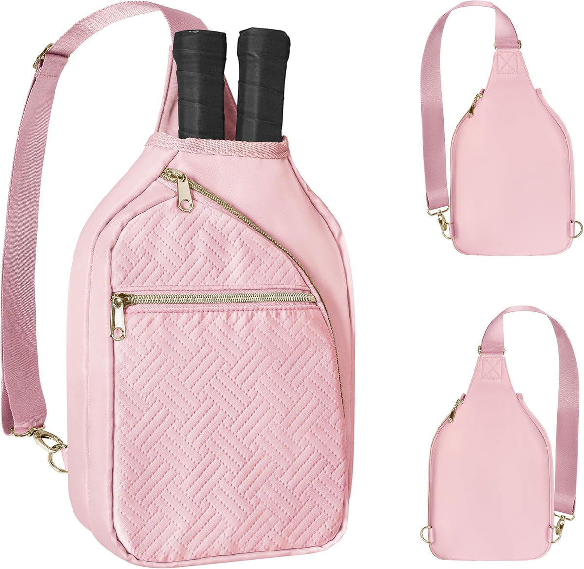 Pickleball Bag for Women, Pickleball Paddle Sling Bag with Strap