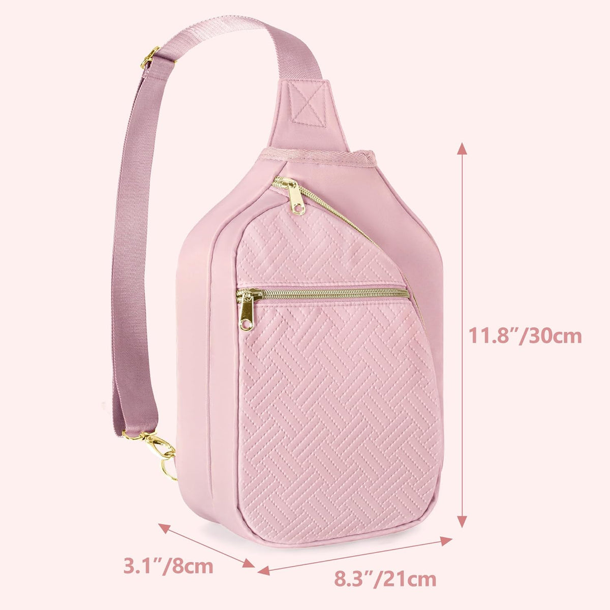 Pickleball Bag for Women, Pickleball Paddle Sling Bag with Strap