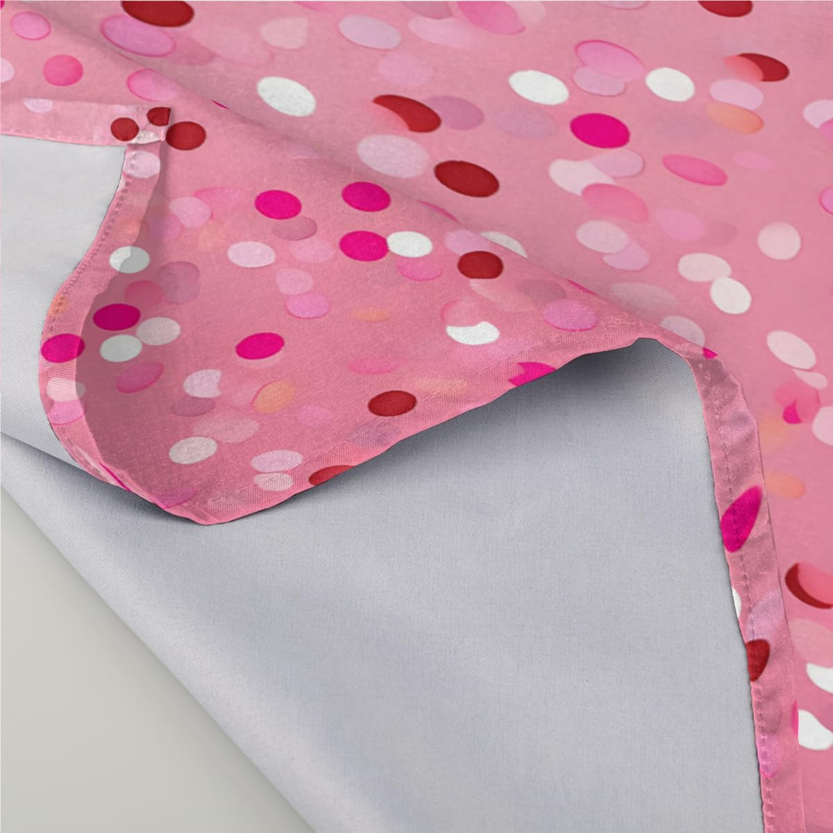 6pcs Cloth Napkins, Rosy White Dots Pattern Light Pink Polyester Napkins 20"x 20" Washable Perfect for Wedding Party Dinner Cocktail Restaurant Home Kitchen