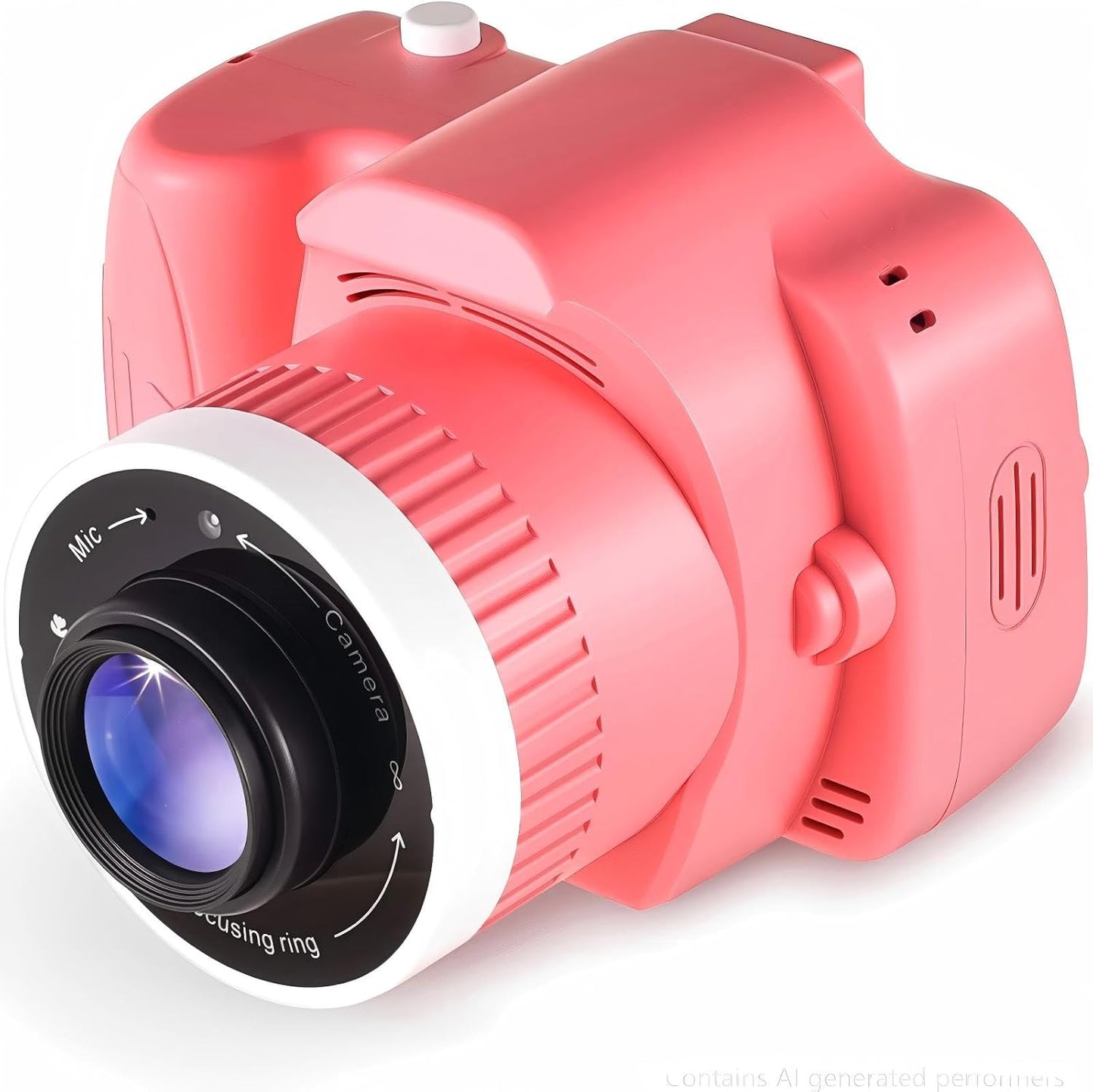Kids Digital Camera with Video Games, Digital Camera for Kids Fhd 1080P, Kids Video Camera Digital Camcorder with Projector Stent for Gifts Pink