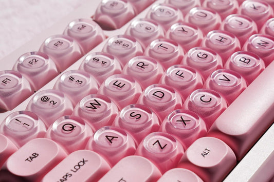 ZH980 Foundation Mechanical Keyboard,95% Pink Creamy Keyboard with Number Pad,Cute Jelly MOA Profile Keycaps,Creamy Sounding Linear Switches,Hot-Swappable,RGB Backlit