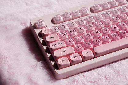 ZH980 Foundation Mechanical Keyboard,95% Pink Creamy Keyboard with Number Pad,Cute Jelly MOA Profile Keycaps,Creamy Sounding Linear Switches,Hot-Swappable,RGB Backlit