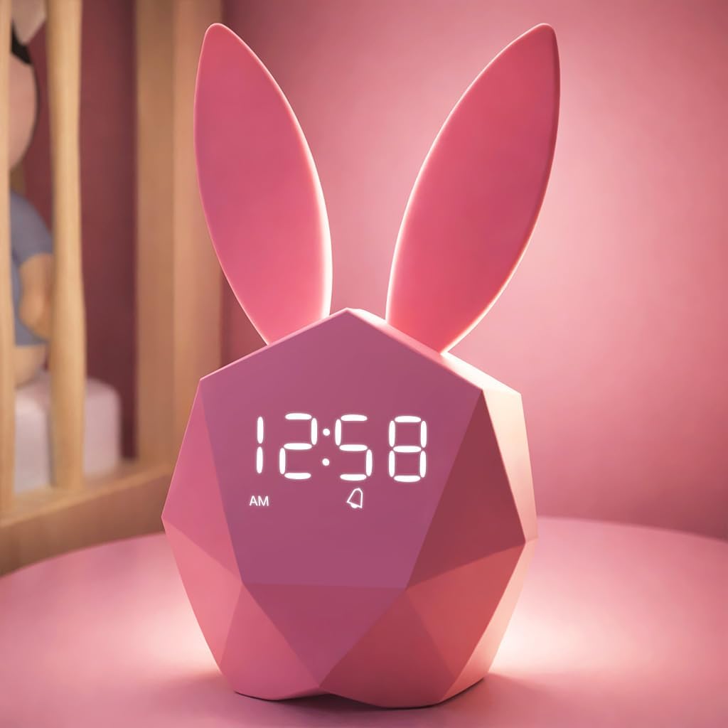 Bunny Alarm Clock for Kids,ok to Wake, Toddler Sleep Clock