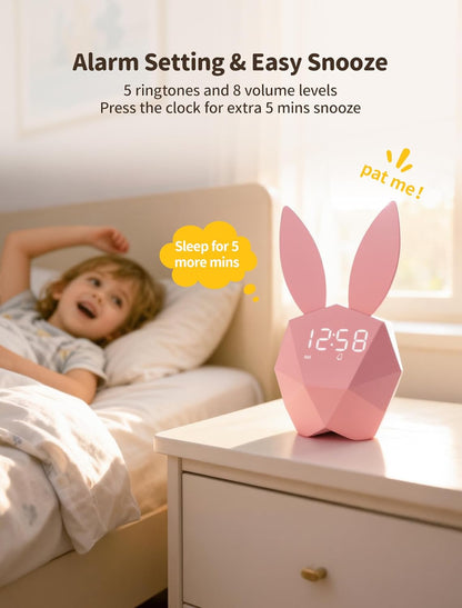 Bunny Alarm Clock for Kids,ok to Wake, Toddler Sleep Clock