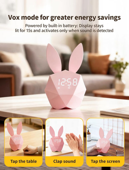 Bunny Alarm Clock for Kids,ok to Wake, Toddler Sleep Clock