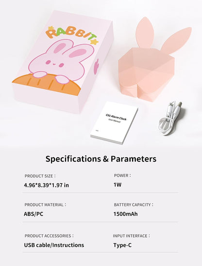 Bunny Alarm Clock for Kids,ok to Wake, Toddler Sleep Clock