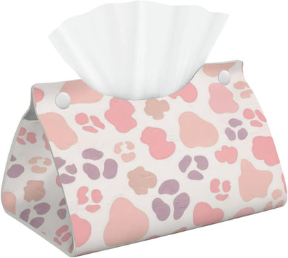 Pink Rose Gold Cheetah Skin Wild Animal Leopard Print Long Tissue Box Cover Facial Paper Holder 7.87'' x 5.12'' x 0.98''