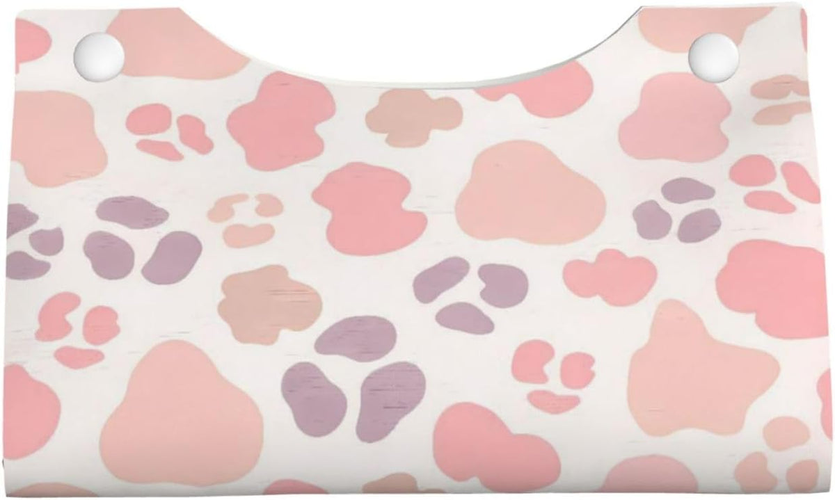 Pink Rose Gold Cheetah Skin Wild Animal Leopard Print Long Tissue Box Cover Facial Paper Holder 7.87'' x 5.12'' x 0.98''