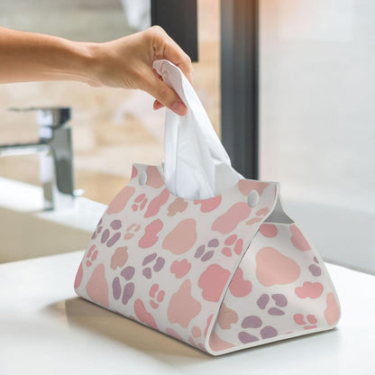 Pink Rose Gold Cheetah Skin Wild Animal Leopard Print Long Tissue Box Cover Facial Paper Holder 7.87'' x 5.12'' x 0.98''