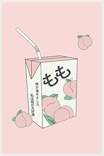aesthetic notebook : Aesthetic peach juice carton box pink Kawaii Japanese pastel Journal: Pale aesthetic Journal Notebook