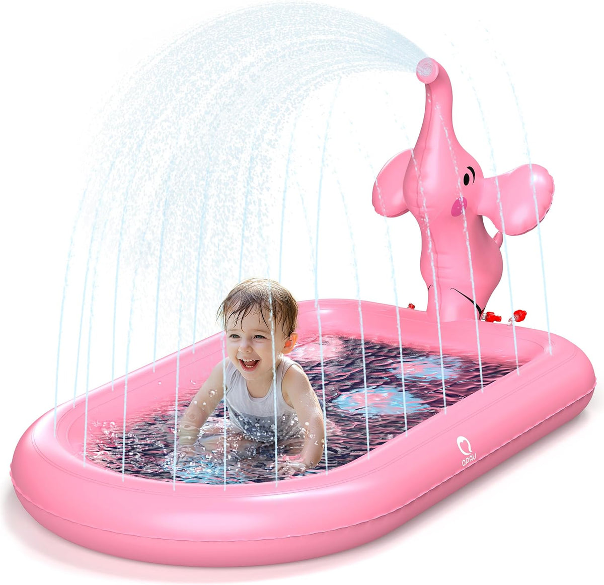Splash Pads for Toddlers 1-3, Pink Elephant Toy