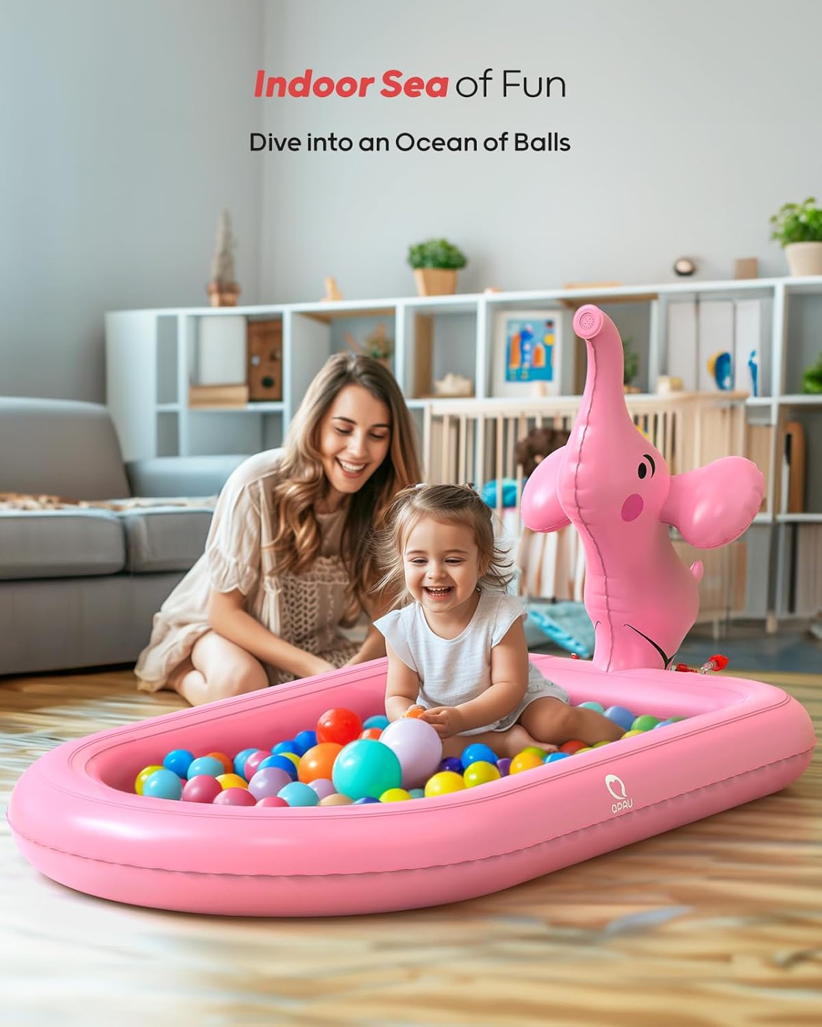 Splash Pads for Toddlers 1-3, Pink Elephant Toy
