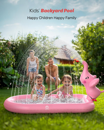 Splash Pads for Toddlers 1-3, Pink Elephant Toy