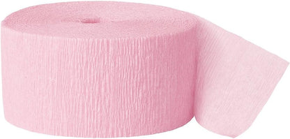 Industries Crepe Paper Streamer, 81ft, Pastel Pink
