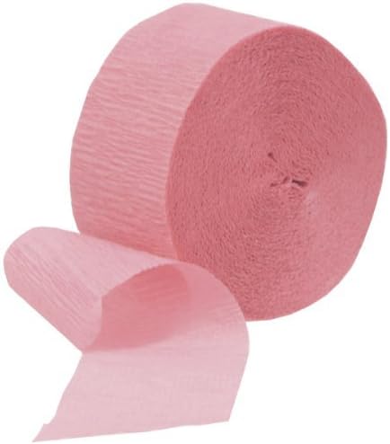 Industries Crepe Paper Streamer, 81ft, Pastel Pink