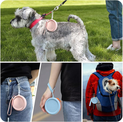 Silicone Dog Treat Pouch Small Bag,2PCS Pet Walking Bag for Dog and Cat,Pocket Size,Easy to Clean,Odorless,Zipper Design,Moisture-proof,Travel Walking Bag,Portable Training Bag. (Sky Blue&Light Pink)