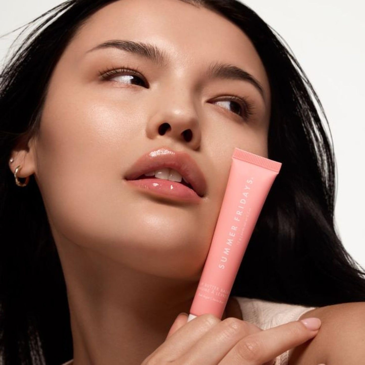 Lip Butter Balm - Moisturizing Lip Gloss for Instant Shine + Sheer Color - With Nourishing Shea Butter - Everyday Makeup + Skin Care Summer Essentials - Vegan - Pink Sugar (.5 Oz)