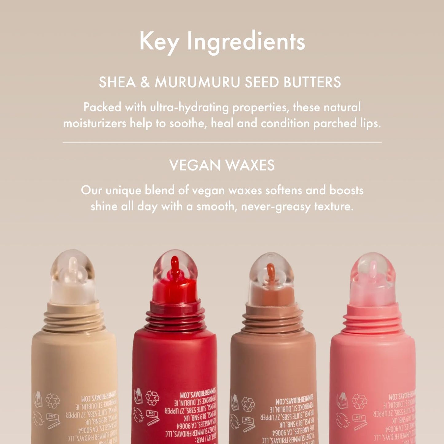 Lip Butter Balm - Moisturizing Lip Gloss for Instant Shine + Sheer Color - With Nourishing Shea Butter - Everyday Makeup + Skin Care Summer Essentials - Vegan - Pink Sugar (.5 Oz)