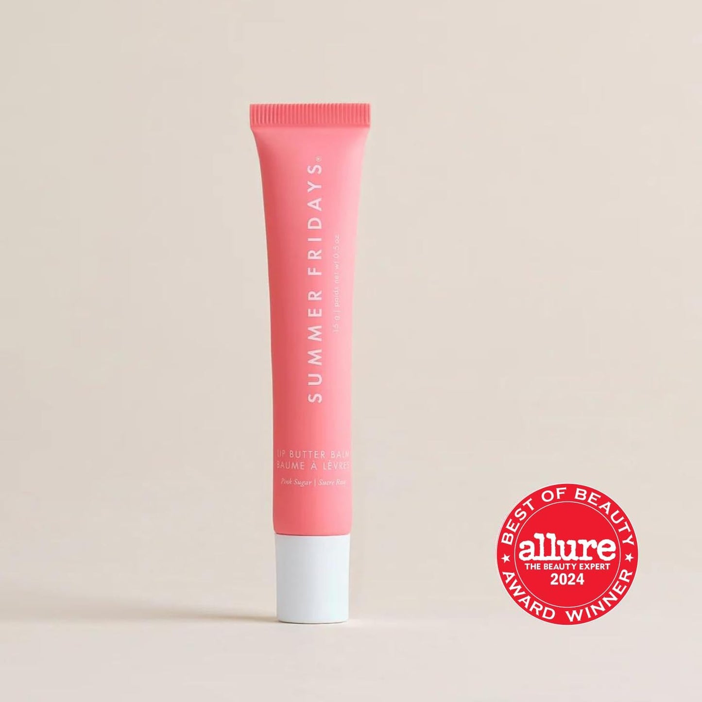 Lip Butter Balm - Moisturizing Lip Gloss for Instant Shine + Sheer Color - With Nourishing Shea Butter - Everyday Makeup + Skin Care Summer Essentials - Vegan - Pink Sugar (.5 Oz)