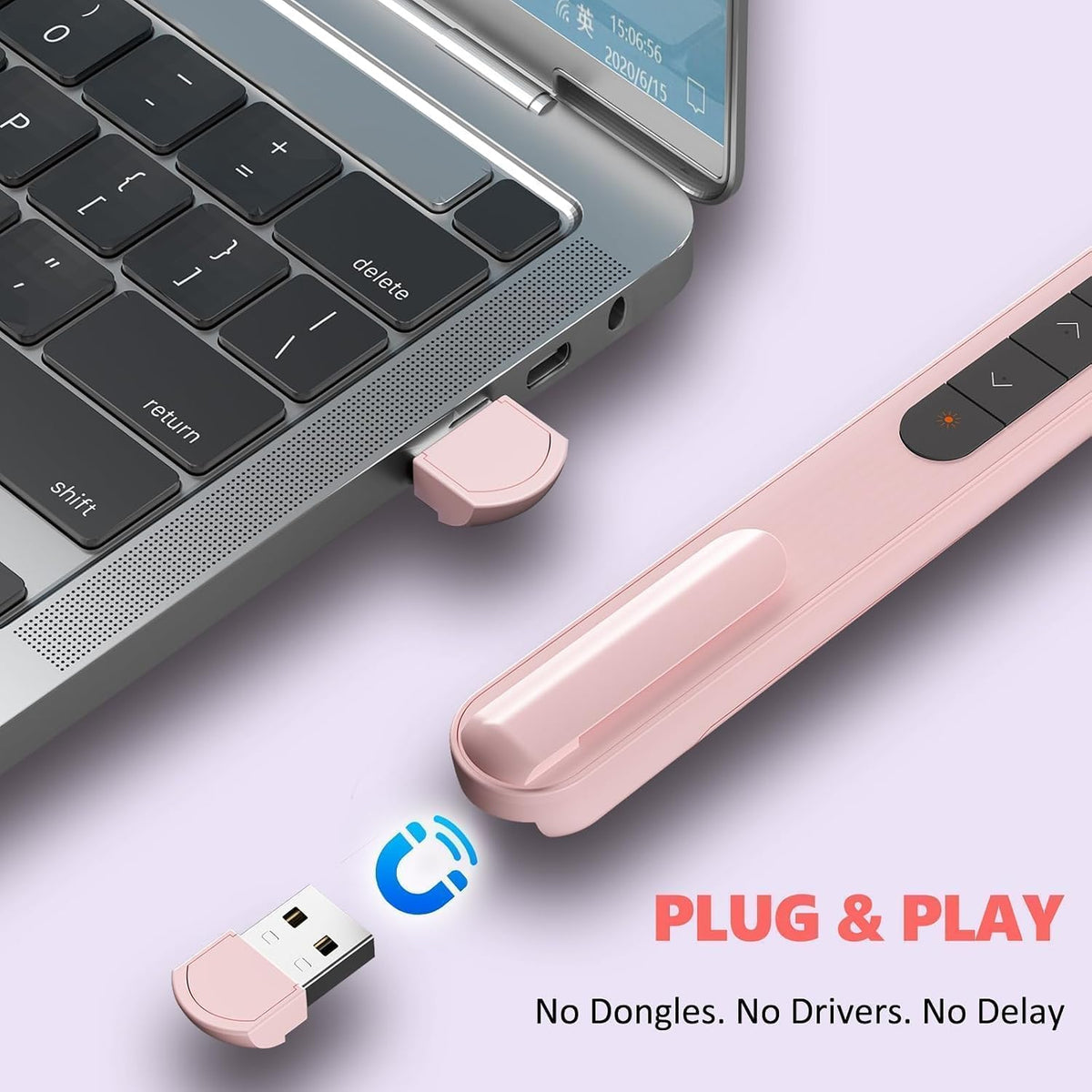 Presentation Clicker for Powerpoint Presentations, Pink, A
