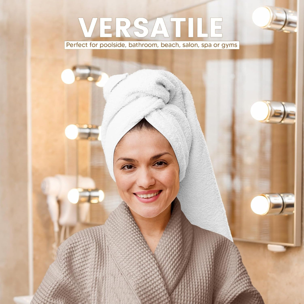 Towel and Linen Mart 100% Cotton 6 Pack Bath Towel Set, Quick Dry, Super Absorbent, Light Weight, Soft, (27 x 54 Pack of 6) (27 x 54 6 Pack, Plum, Pink, Beige, Grey, White, Peach)