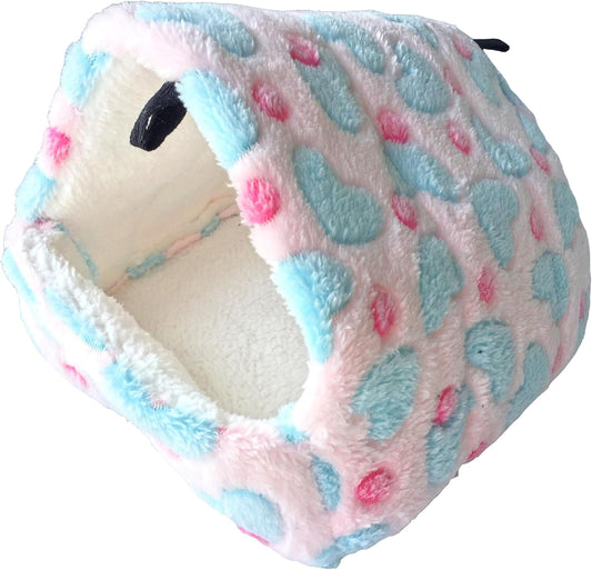 Small Animals Warm Plush Cave Bed (L, Pink)