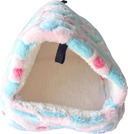 Small Animals Warm Plush Cave Bed (L, Pink)