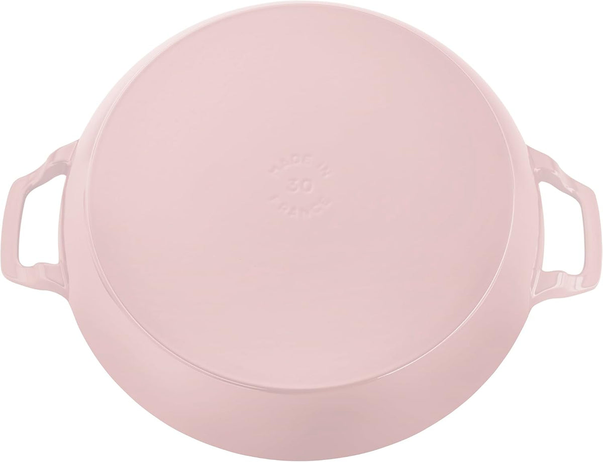 Cast Iron 3.5-qt Braiser with Glass Lid - Peony Pink