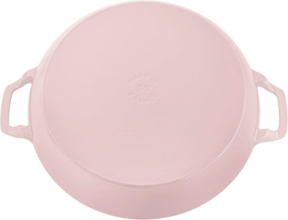 Cast Iron 3.5-qt Braiser with Glass Lid - Peony Pink