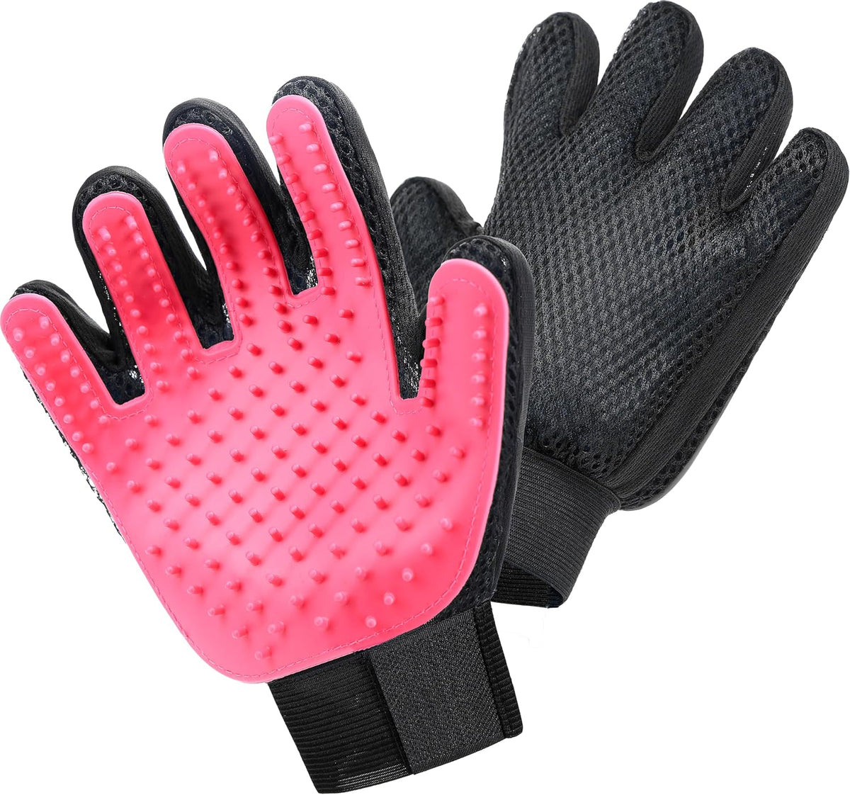 Pet Grooming Gloves for Dogs and Cats - Grooming Mitt for Dogs -Cat Gloves - Hair Removal Bruh - All Hair Types