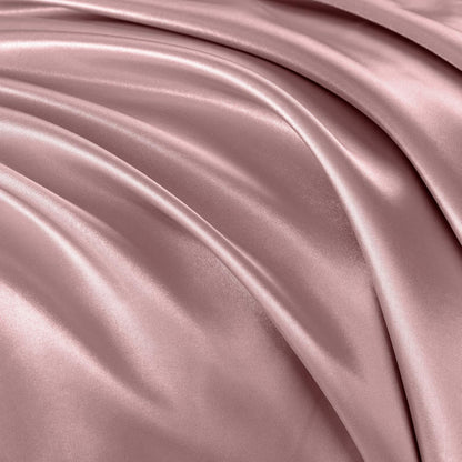 Vonty Pink Champagne Satin Pillowcases Standard 20x26, Envelope Closure