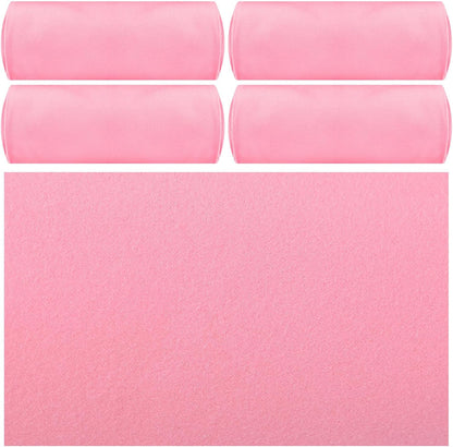 4 Pack 72 x 24 Inch Non Slip Microfiber Yoga Mat Towels, Pink