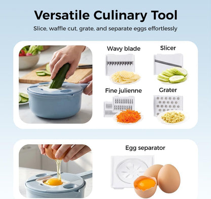Vegetable Chopper, 2026 Upgraded 12 in 1 Multifunctional Food Chopper with Container, Vegetable Cutter for Onion, Tomato, Salad, Kitchen Gadgets Accessories (pink)