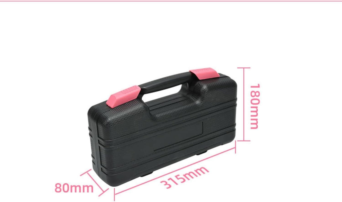 39 Piece General Household Tool Set in Toolbox Storage Case with Essential Hand Tools for Home Repairs(Pink)
