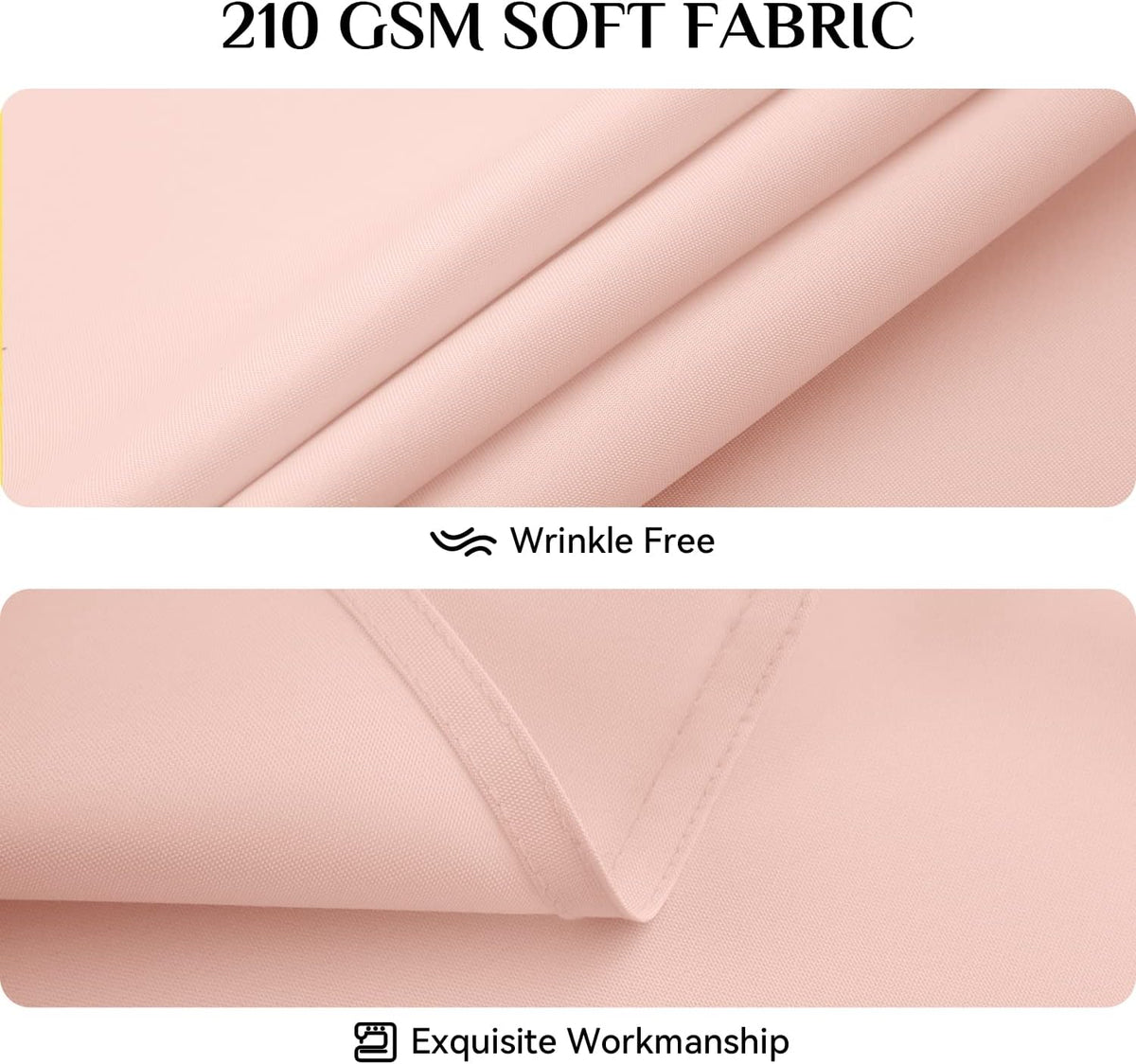 Round Tablecloth, Waterproof & Stain Resistant Table Cloth Wrinkle Free Fabric Washable 210GSM Polyester Table Cover for Spring/Party/Outdoor - 120 inch,Pink