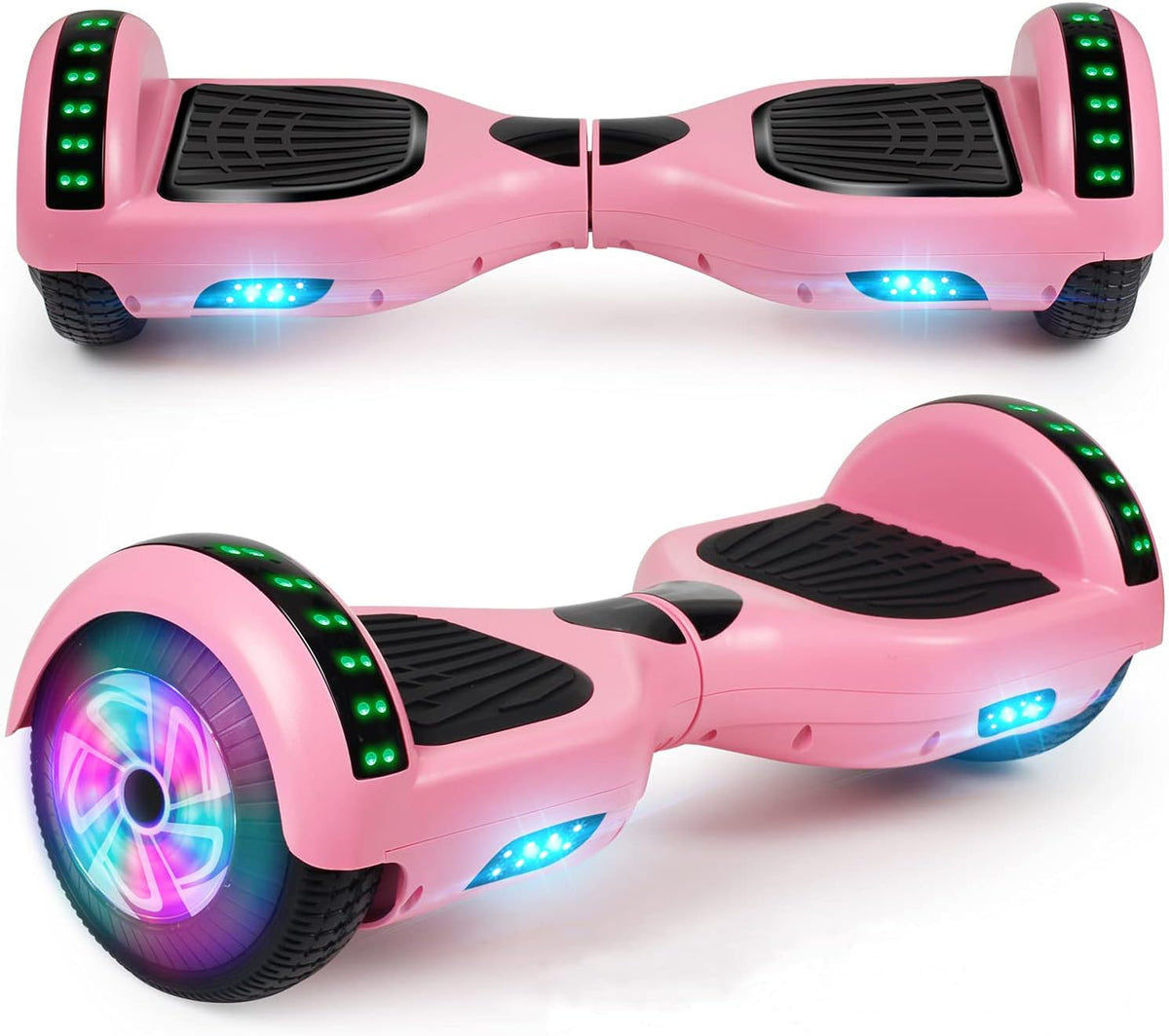 Self-Balancing Scooter with Bluetooth Speaker and LED Hub Lights