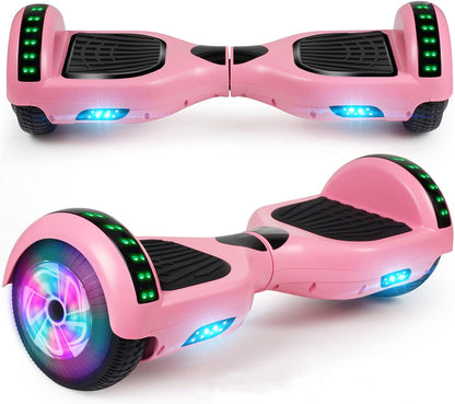 Self-Balancing Scooter with Bluetooth Speaker and LED Hub Lights